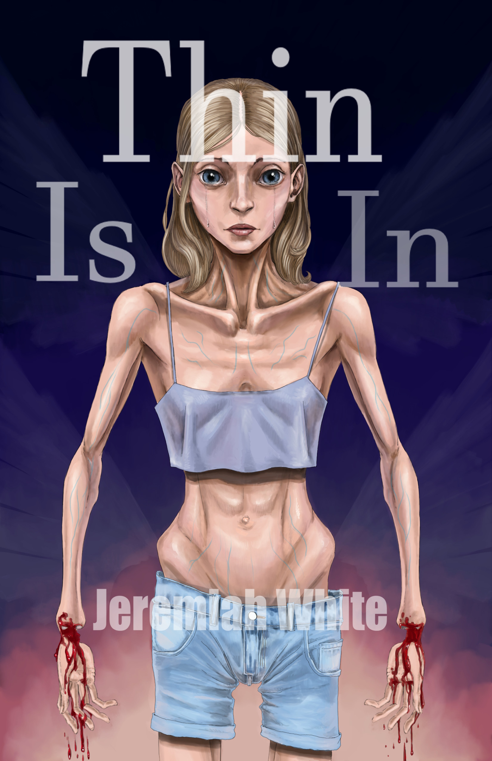 Cover of Thin Is In by Jeremiah White, evoking body transformation and beauty horror
